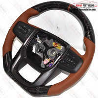 Custom Forged Gloss Carbon Flat Bottom Steering Wheel Fits 19-24 GM Truck