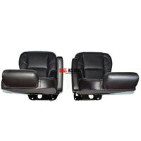 2007 - 2014 ESCALADE TAHOE YUKON EBONY LEATHER SEATS (PAIR) OEM SWB  2nd row