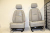 2007-2014 Escalade Suburban Silverado Passenger & Driver Front Seat Grey Leather