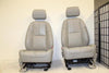 2007-2014 Escalade Suburban Silverado Passenger & Driver Front Seat Grey Leather