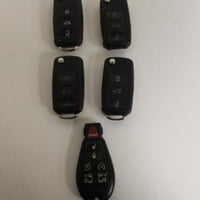 LOT OF 5 VOLKSWAGEN KEY FOB REMOTES SMART KEYS FLIP KEY