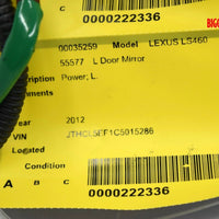 2010-2012 Lexus LS460 Driver Left Side Power Door Mirror Silver 35250