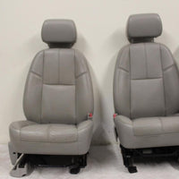 2007-2014 Escalade Suburban Silverado Passenger & Driver Front Seat Grey Leather