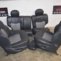 1999-2004 Jeep Grand Cherokee Ltd & Overland Complete Seat Set Gray Leather Oem - BIGGSMOTORING.COM