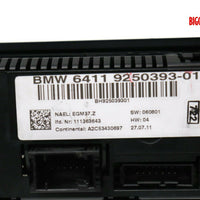 2010-2014 BMW 328i Ac Heater Climate Control Unit 6411 9250393-01