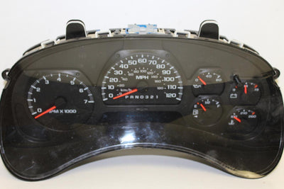 2006-2009 CHEVY TRAILBLAZER SPEEDOMETER GAUGE CLUSTER MILEAGE UNKNOWN 15140618 - BIGGSMOTORING.COM