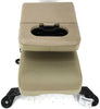 1999-2010 Ford F250 Center Console Jump Seat  W/ Storage  & Cup Holder Tan - BIGGSMOTORING.COM