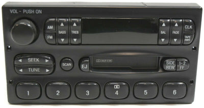 1998-2004 Ford F150 Crown Radio Stereo Cassette Player F8VF-19B132-AA - BIGGSMOTORING.COM