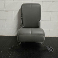 1999-2010 FORD F250 F350 FRONT JUMP SEAT GREY LEATHER 08-10 STYLE - BIGGSMOTORING.COM