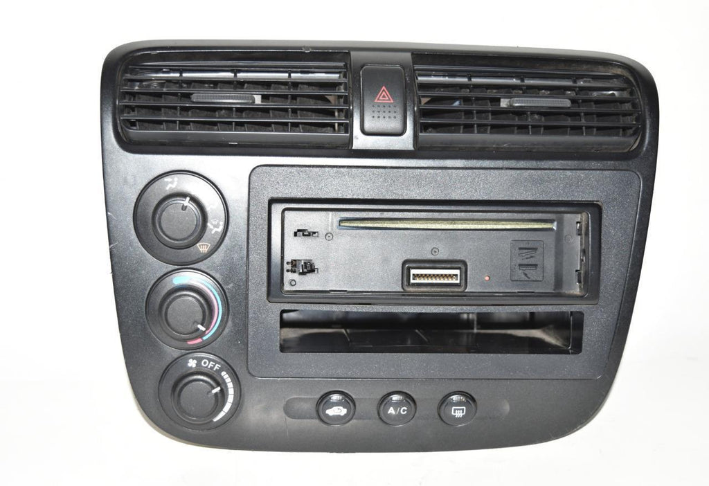 2001-2005  HONDA CIVIC RADIO DASH BEZEL CLIMATE CONTROL UNIT 77250-55A-A000-21 - BIGGSMOTORING.COM