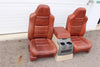 99-2010 FORD SD F250 F350 KING RANCH REAR LEATHER BUCKETS SEATS & CONSOLE WMOUNT