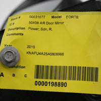 2010-2012 KIA FORTE PASSENGER RIGHT POWER DOOR MIRROR WHITE 31677