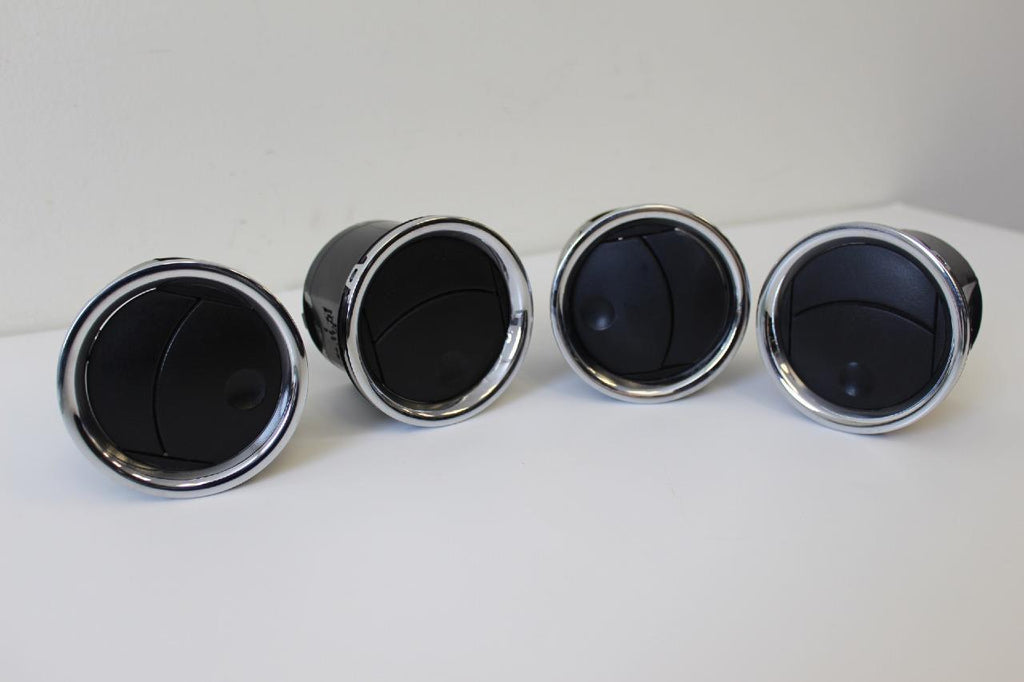 2004-2008 FORD F150 DASH A/C AIR VENTS BLACK & CHROME SET of 4 2007 2006 2005 - BIGGSMOTORING.COM