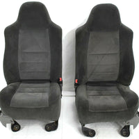 1999-2010 Ford F250 F350 Front Driver & Passenger Side Seats Gray Cloth - BIGGSMOTORING.COM