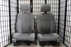 2009-2014 Ford F150 Grey Cloth  Front Seats With Side Bags Driver Power Pass Man