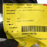 2011-2014 Chevy Equinox Driver Left Side Power Door Mirror Black 34913