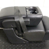 04-08 Ford F 150 Black  Leather Console Jump Seat F150 Lariat 2007 4 Cup Holders - BIGGSMOTORING.COM