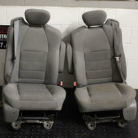 99-10 FORD F250 F350 FRONT JUMP SEATS GREY CLOTH 2005 RIGHT  & LEFT