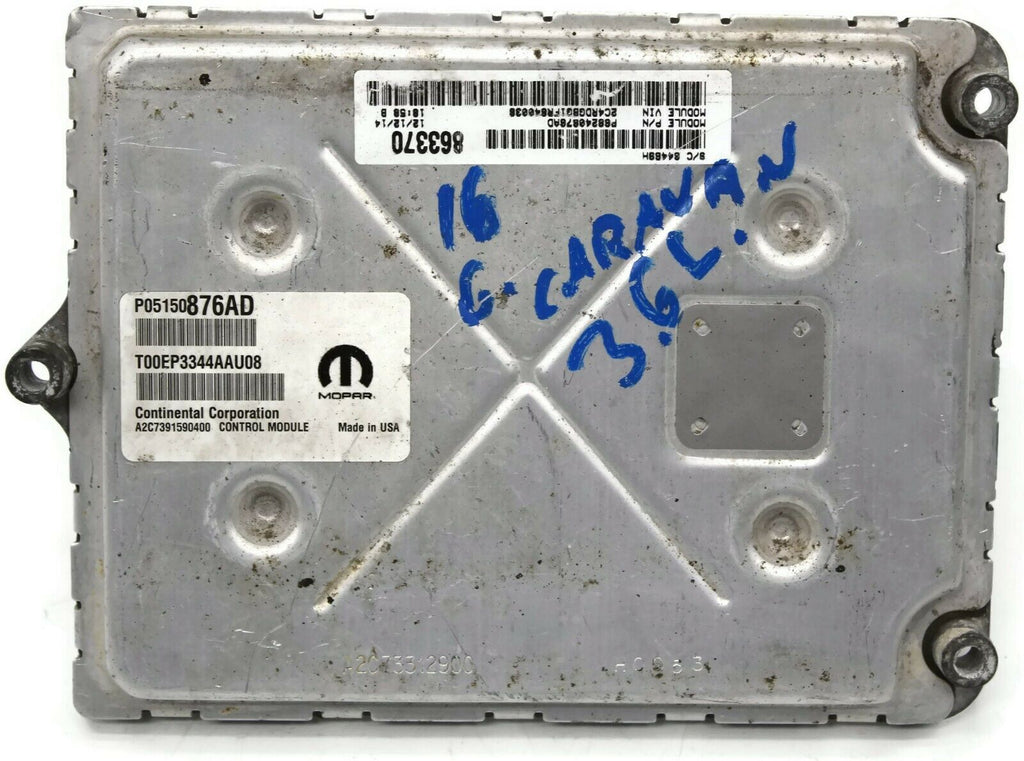 2015 Dodge Caravan Engine Computer Control Module P05150876Ad