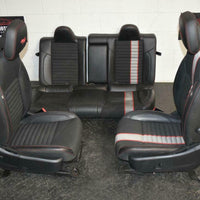 12-14 Dodge Avenger RT Black Red SEATS SET FRONT AND REAR R/T Embroidery - BIGGSMOTORING.COM