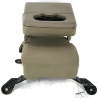 1999-2010 Ford F250 Center Console Jump Seat  W/ Storage Tan - BIGGSMOTORING.COM