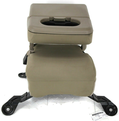 1999-2010 Ford F250 Center Console Jump Seat  W/ Storage Tan - BIGGSMOTORING.COM