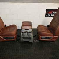 99-10 FORD SD F250 F350 KING RANCH FRONTLEATHER BUCKETS SEAT console