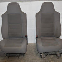 1999-2010 Ford F250 F350 Front Jump Seats Grey Cloth 05  - BIGGSMOTORING.COM