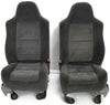 1999-2010 Ford F250 F350 Front Driver & Passenger Side Seats Gray Cloth - BIGGSMOTORING.COM