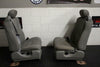 99-10 FORD F250 F350 FRONT JUMP SEATS GREY CLOTH 2005 RIGHT  & LEFT