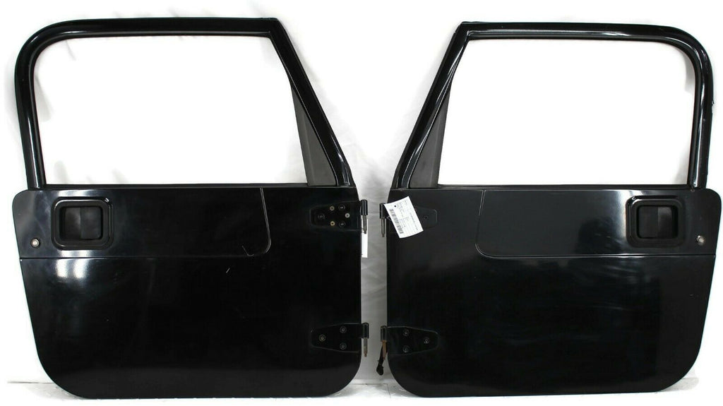 1997-2006 Jeep Wrangler Front Driver  & Passenger Side Full Door Black - BIGGSMOTORING.COM