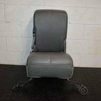 1999-2010 FORD F250 F350 FRONT JUMP SEAT GREY LEATHER 08-10 STYLE - BIGGSMOTORING.COM