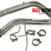 2005-2010 Mustang GT V8 2.5 Polished Stainless Steel Muffler - BIGGSMOTORING.COM