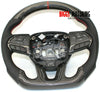 Fits Dodge Challenger Custom Carbon Fiber & Leather Flat Bottom Steering Wheel