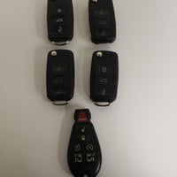 Lot Of 5 Volkswagen Key Fob Remotes Smart Keys Flip Key