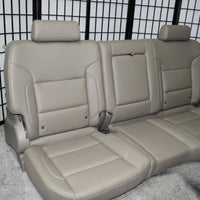 14-18 Silverado Sierra Tan Leather Rear Seat Crew Cab W/ Cup Holder 60/40 Fold - BIGGSMOTORING.COM