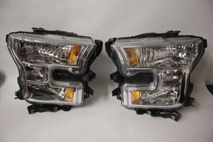 2015-2017 FORD F150 FRONT DRIVER & PASSENGER SIDE HEADLIGHT FL34-13005-AU