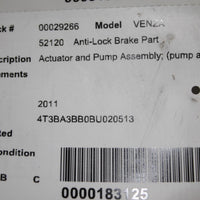 2009-2011 TOYOTA VENZA ANTI LOCK ABS BRAKE PUMP MODULE 44540-0T020