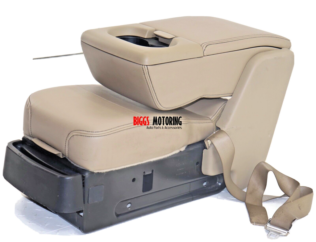 09-14 Ford F150 Center Console Jump Seat W/ Storage & Cup Holder - BIGGSMOTORING.COM