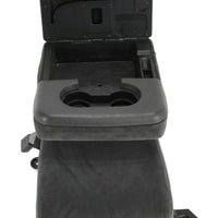 1999-2010 Ford F250 F350 Front Center Console Jump Seat W/ Cup Holder Dark Gray - BIGGSMOTORING.COM