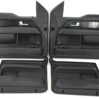 2007-2014 Ford F150 Front & Rear Driver/ Passenger Side Door Panel Black panels set.