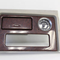 2003-2006 Cadillac Escalade Center Console Woodgrain Upper Trim Bezel W/ Clock - BIGGSMOTORING.COM