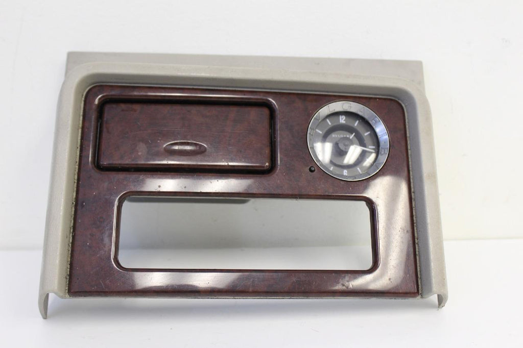 2003-2006 Cadillac Escalade Center Console Woodgrain Upper Trim Bezel W/ Clock - BIGGSMOTORING.COM