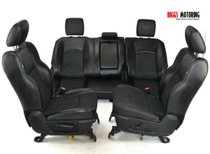 2013-2018 Dodge Ram Front & Rear Left & Right Leather Seat Set Black