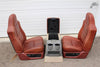 99-2010 FORD SD F250 F350 KING RANCH REAR LEATHER BUCKETS SEATS & CONSOLE WMOUNT