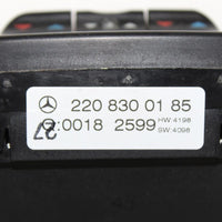 2000-2006 MERCEDES W220 S500 TEMPERATURE A/C HEATER CLIMATE CONTROL220 830 01 85 - BIGGSMOTORING.COM