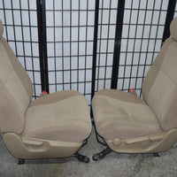 2007-2013 Toyota Tundra 40/20/40 Front Seats W/ Airbag Manual Tan Cloth Jumpseat