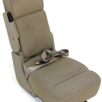 2004-2008  Ford F150  Front Center Console Jump Seat W/ Cup Holder Tan - BIGGSMOTORING.COM