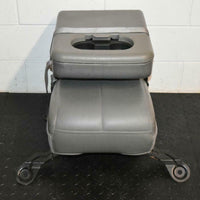 1999-2010 FORD F250 F350 FRONT JUMP SEAT GREY LEATHER 08-10 STYLE - BIGGSMOTORING.COM