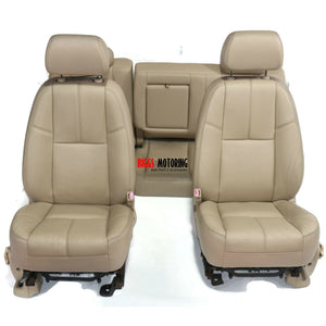 2007-2014 Chevy Tahoe Suburban Silverado Front & Rear OEM Seats | Tan Leather